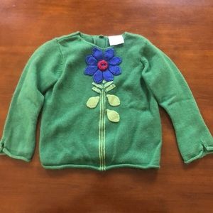 Hanana Andersson Green Flower Sweater Size 100